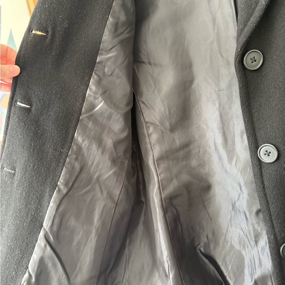 Women’s Size 10 Classic Black Peacoat 100% Wool - Picture 4 of 5
